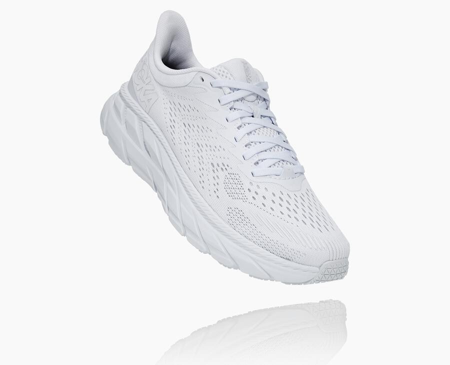 Hoka One One Clifton 7 Löparskor Dam - Vita - ZUQPJ-5643